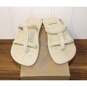 Free People Hadden Suede Slide Sandal Color Cafe Beige Boho Minimalist Size 8.5